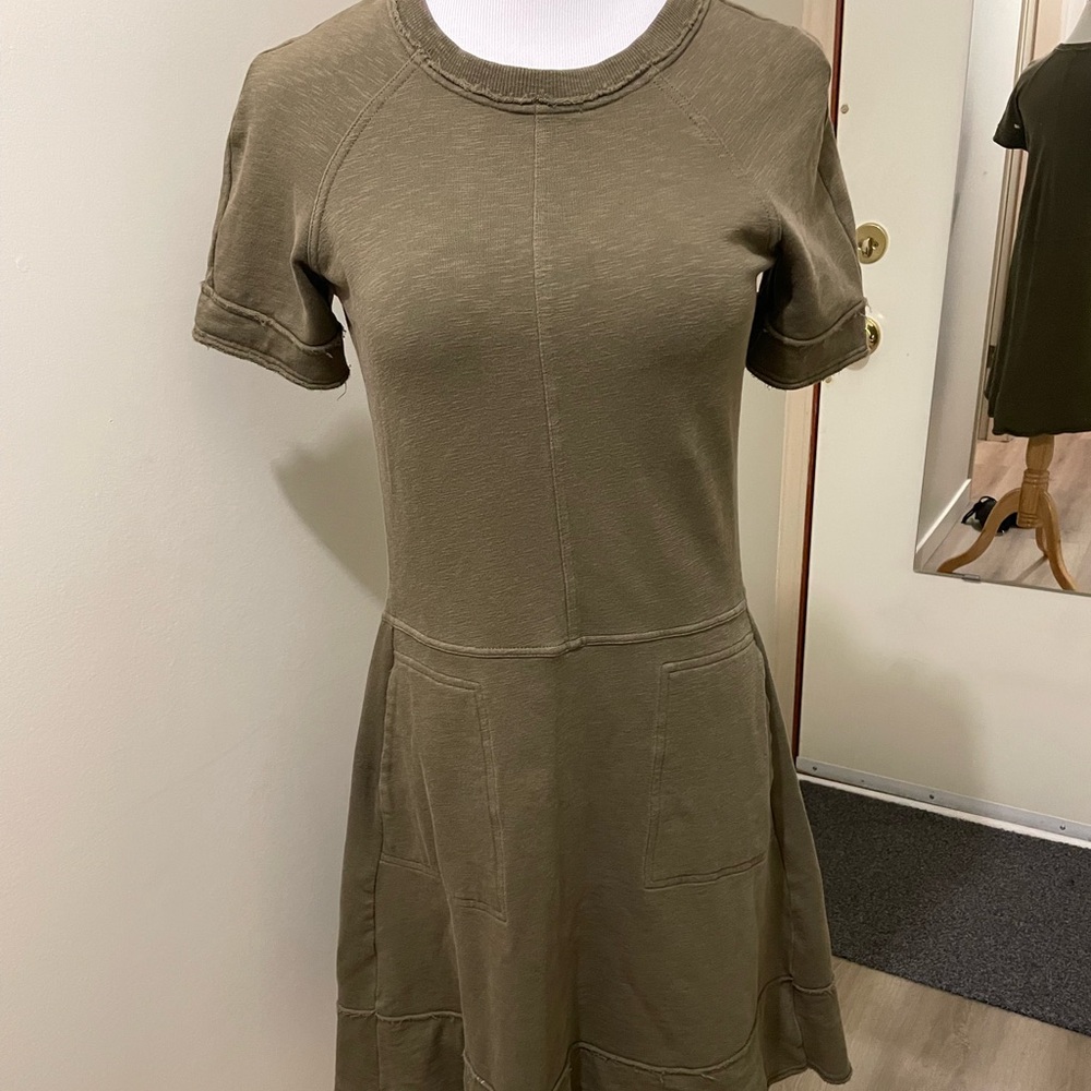 ME+EM Khaki Mini Dress with Pockets